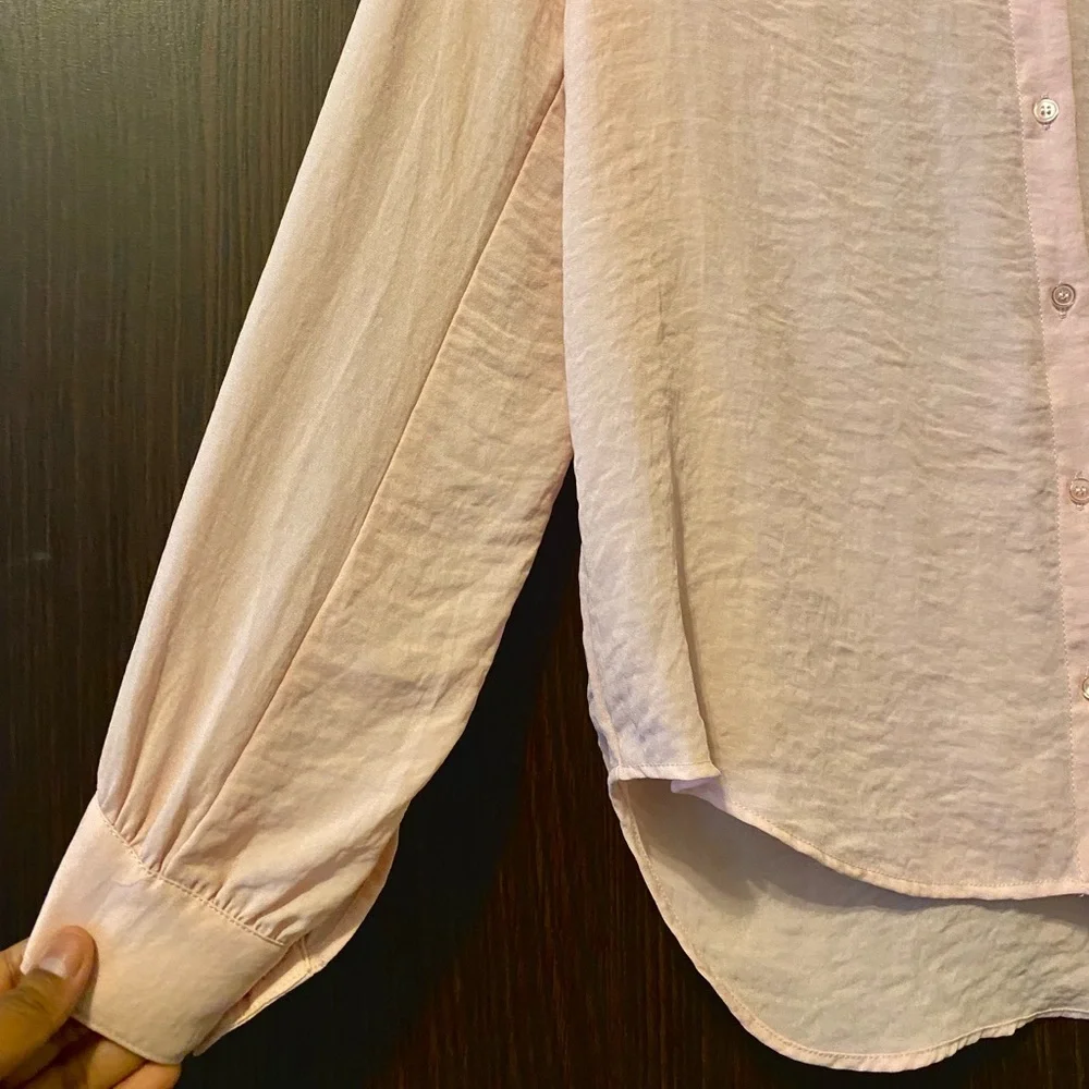 Pink button down blouse - Picture 3 of 3